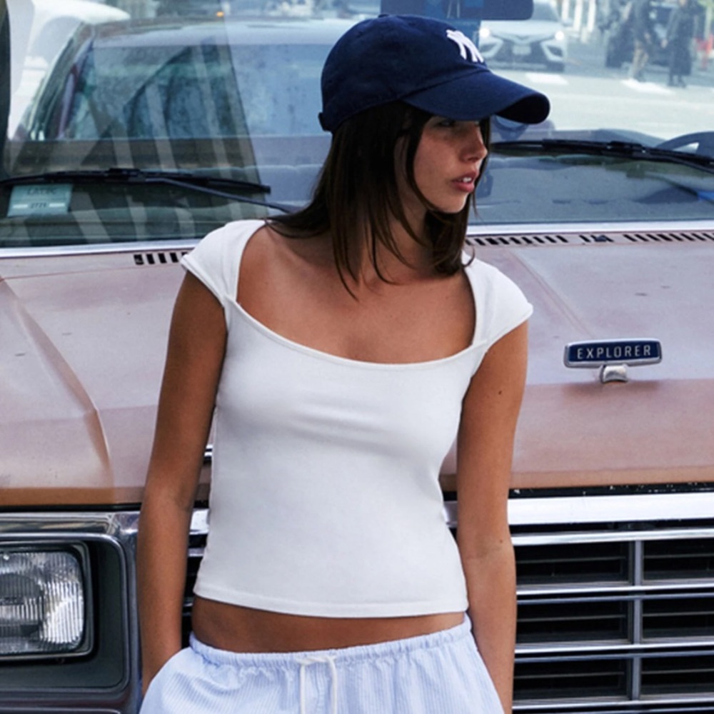 Brandy Melville White Ella Top